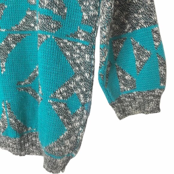 80s Geometric Sweater VINTAGE Abstract Sweater - Picture 7 of 13